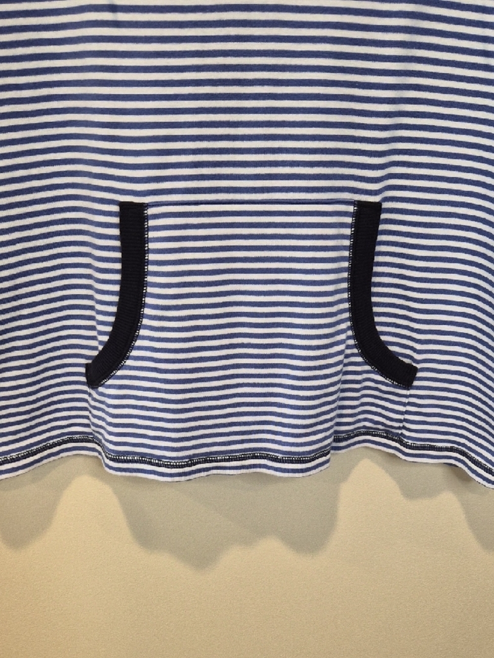 Karen Scott Navy & White Striped Hooded Knit Pullover - Picture 5 of 10